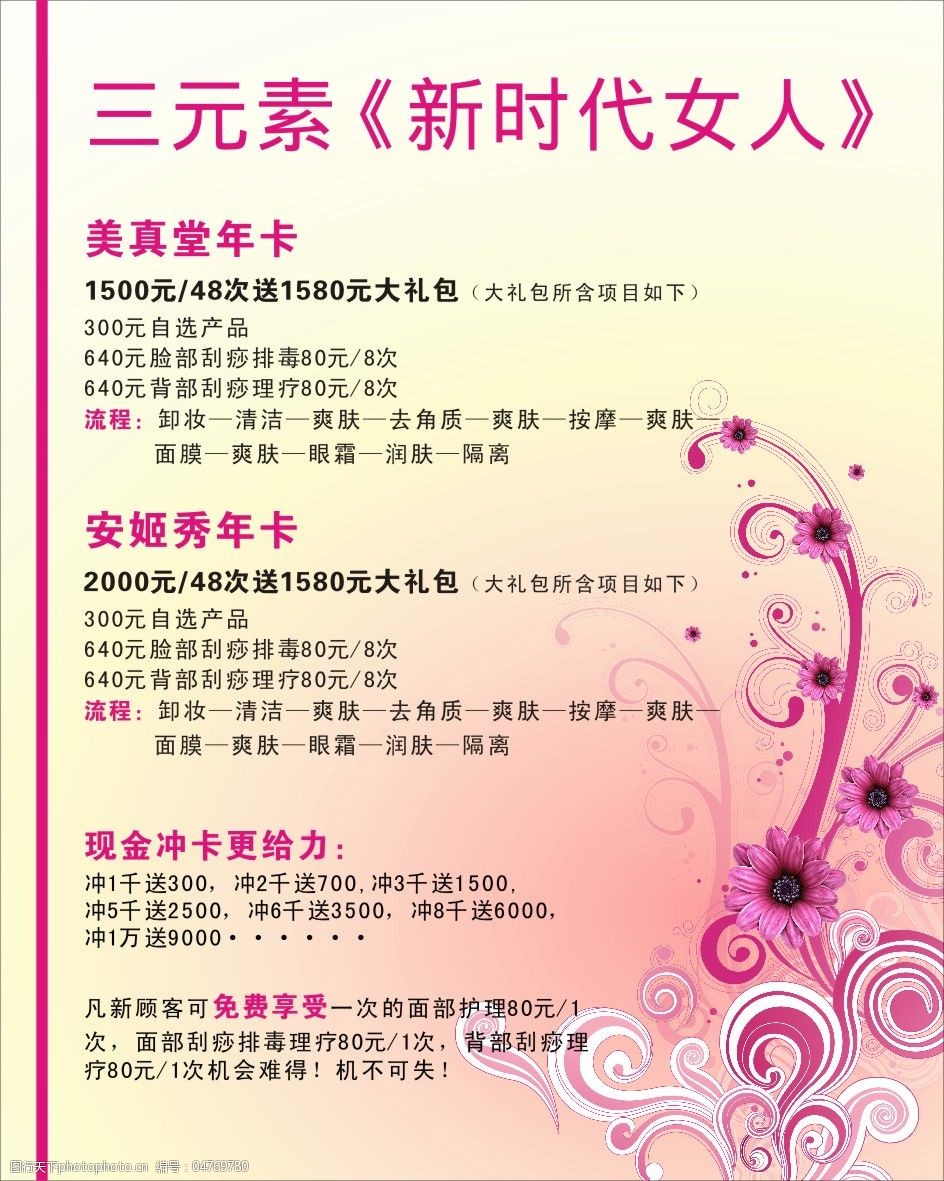 美容养生展板